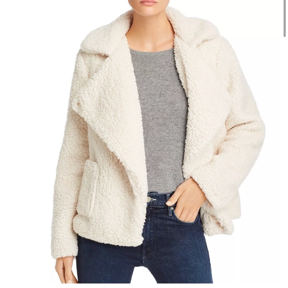 NWT Size M Jack by BB Dakota Teddy faux fur cream jacket